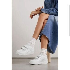 Rag n bone retro white leather Velcro sneakers